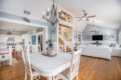 Open concept multi-level living, dining and kitche