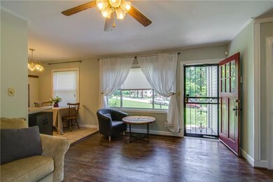 Living room facing the front entry