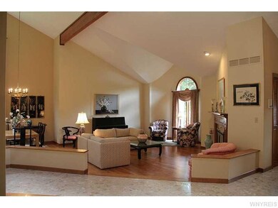Living Room. Newly installed hardwood floors in li