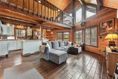 Open floor plan on the main level.