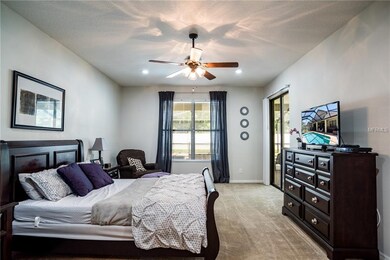 Beautiful master suite with doors leading to the p