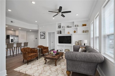 virtually staged living area
