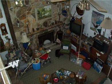Living Room. Looking down from the loft