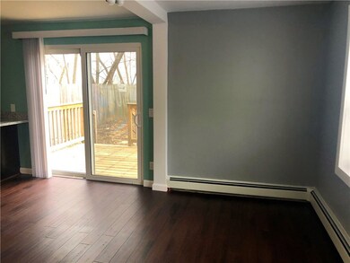 dining room with slider to side deck