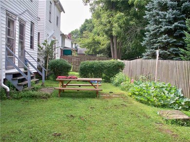 Exterior Back. A view of the back yard area of all