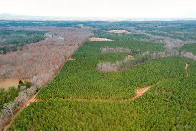 Bird's eye view of a heavily wooded area