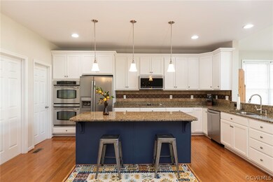 Double ovens and plenty of counter space.