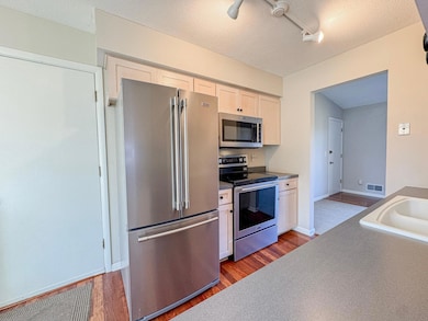 Kitchen with stainless steel appliances