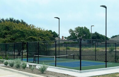 View of tennis court