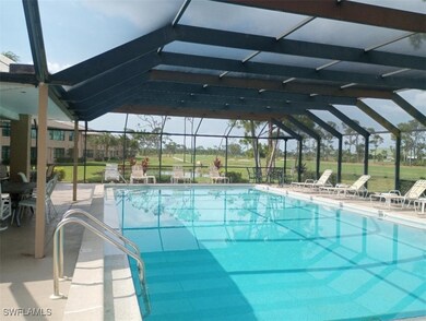 Heated pool with golf course view