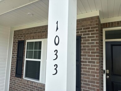Exterior view of brick siding