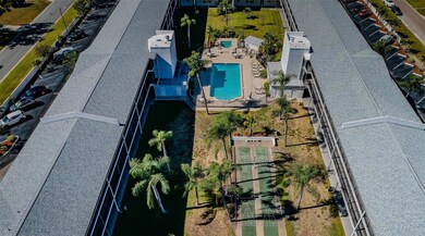 Aerial view of property and amenities