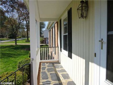 Porch - Charming slate porch with all new railings