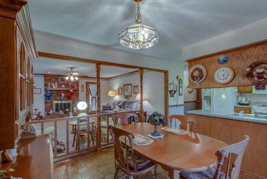 Generous dining room off of kitchen