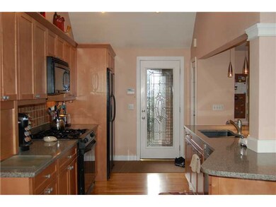 Kitchen. Kitchen showing side door entrance