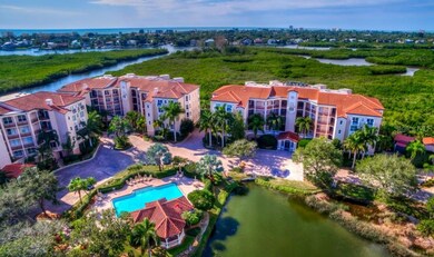 Lovely views of the Eagles Point pool and lake can be enjoyed from the front balcony.