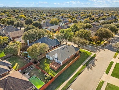 Aerial view of residential area