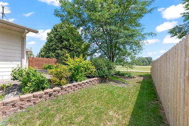 Side yard-fully landscaped
