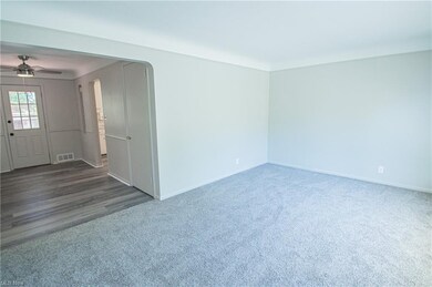 View from Foyer into Living Room and Dining Room