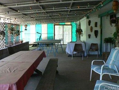 Large covered concrete patio