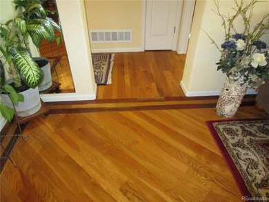 Custom inlaid wood floors on main level