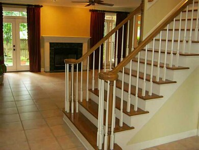 Entry shows the open stairway onto a landing