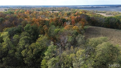Aerial view of property's location featuring a heavily wooded area
