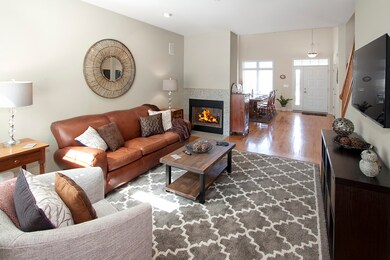 Wood Burning 2-Sided Fireplace with Gas Starter