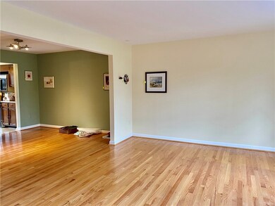 Living and dining areas adjacent to the kitchen.