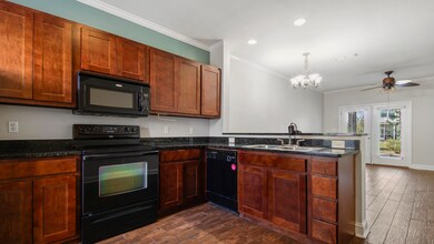Ample cabinet and counter space