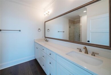 Plenty of elbow room with this double sink and spa