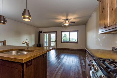 Kitchen looking towards deck