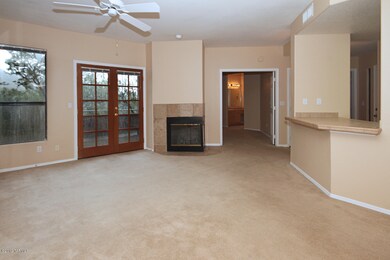 Living Room view to Master and Kitchen