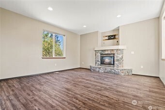 Closer view of living room