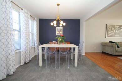 Contemporary dining Room overlooks kitchen and liv