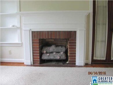 Fireplace in living room - ready for stockings thi