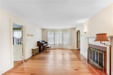 living room with fireplace
