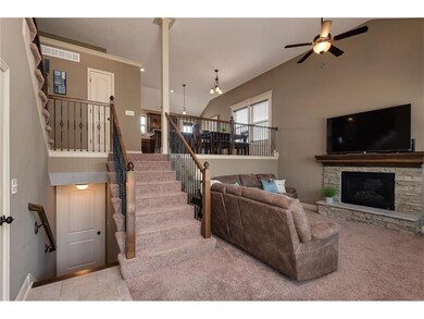 Just a few steps down to the walkout basement