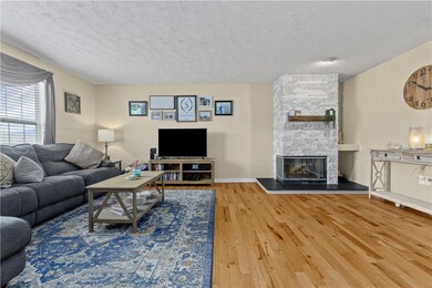 Updated Stone Faced Fireplace