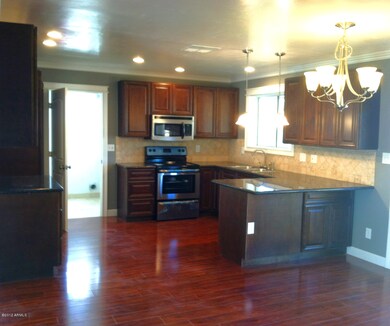 brand new kitchen and cabinets.
