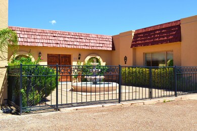 Courtyard entry is fenced in