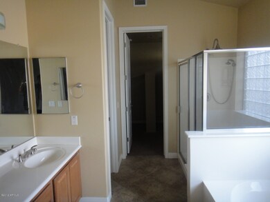Master bath and master walk in closet