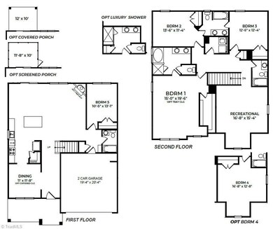 Home has Recreational Room instead of Bedroom 4. Home also as Covered Patio.