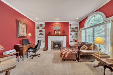Library with Fireplace