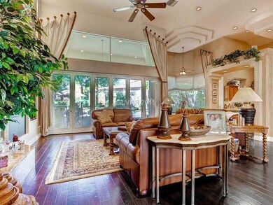 Great Room. Glass French doors completely collapse