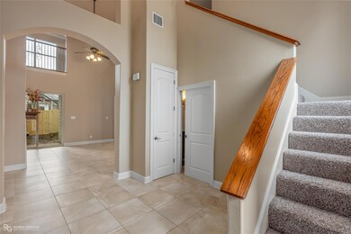 Foyer opening into living area