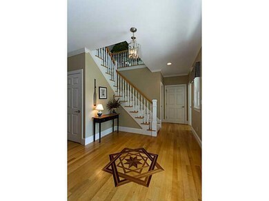 Foyer. Note the in-laid wood...