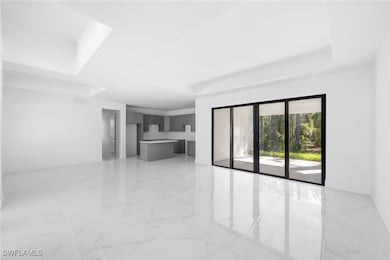 Spare room with a tray ceiling
