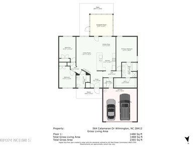 1-564 Catamaran Dr Floor Plan (color)