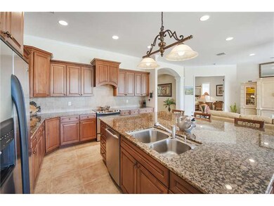 Kitchen. Cherry wood cabinets for lots of storage